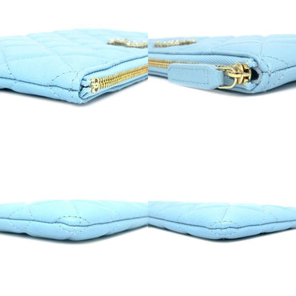 Chanel Flat Pouch Matelasse Light Blue - Light Blue Gdhardware Caviar