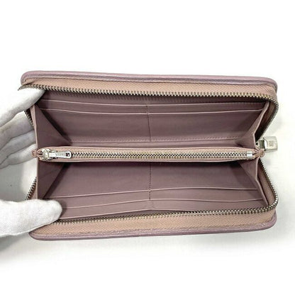 Loewe Round Zipper Long Wallet Light Purple Anagram Wallet