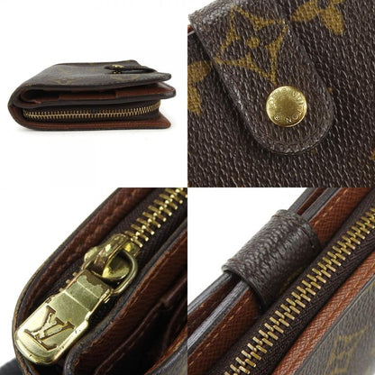 Louis Vuitton Bifold Wallet Compact Zip M61667 Monogram Canvas Brown Goldhardwar