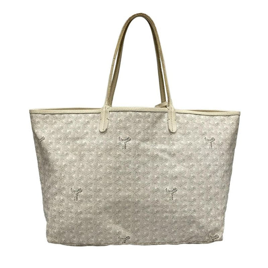 Goyard Tote Bag Saint Louis PM White Leather