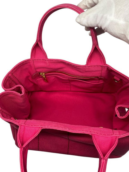 2652 Prada Canapa Tote Bag Shoulder Bag 2way Bag Pink Preowned