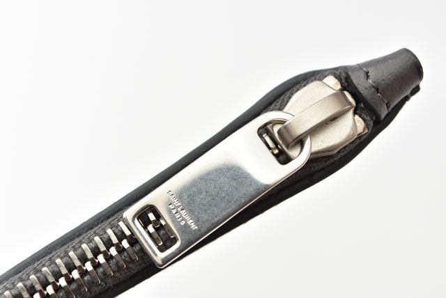 Unused Saint Laurent Paris Flap Pouch Clutch Bag Gray