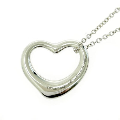 Tiffany & Co Silver Elsa Peretti Open Heart Necklace 6.8g 925 Engraved 487542