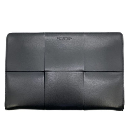 Bottega Veneta Maxi Intrecciato Arco Document Case Briefcase Calf Black Men's