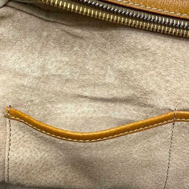 Prada 2way Boston Bag Beige Orange Corda Cuoio