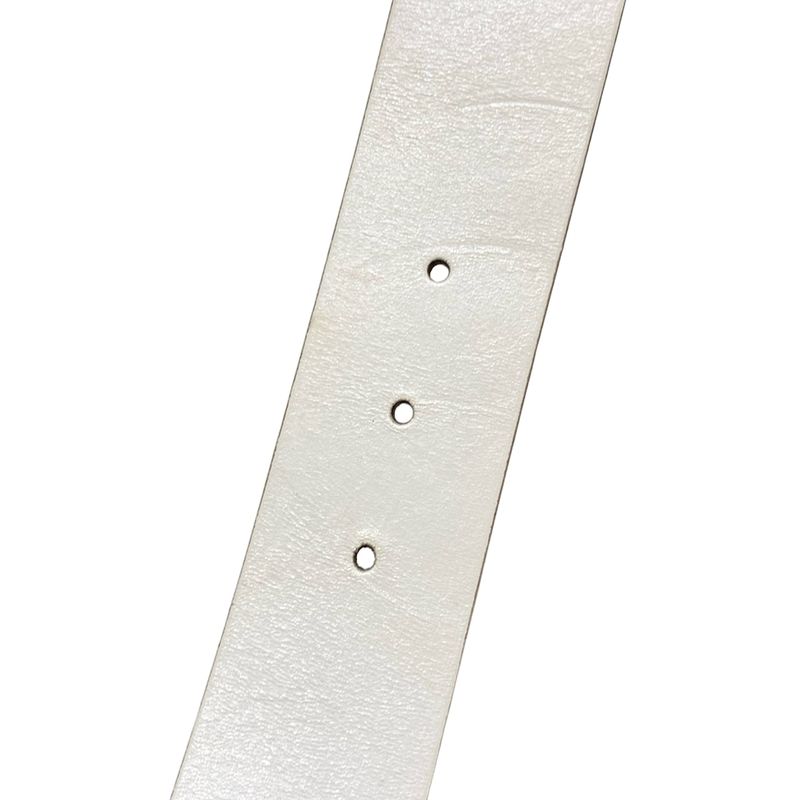 Gucci Belt 85 34 - 207557 White And Gold Heart Cles Strap Leather