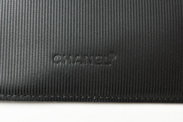 Chanel Preowned Wallet Men's Chanel Foldable Wallet Old Travel Line Black