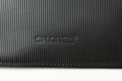 Chanel Preowned Wallet Men's Chanel Foldable Wallet Old Travel Line Black