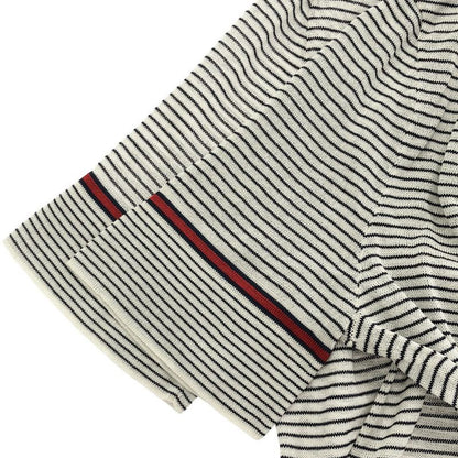 Gucci Marine Striped Knit Polo Shirt White M
