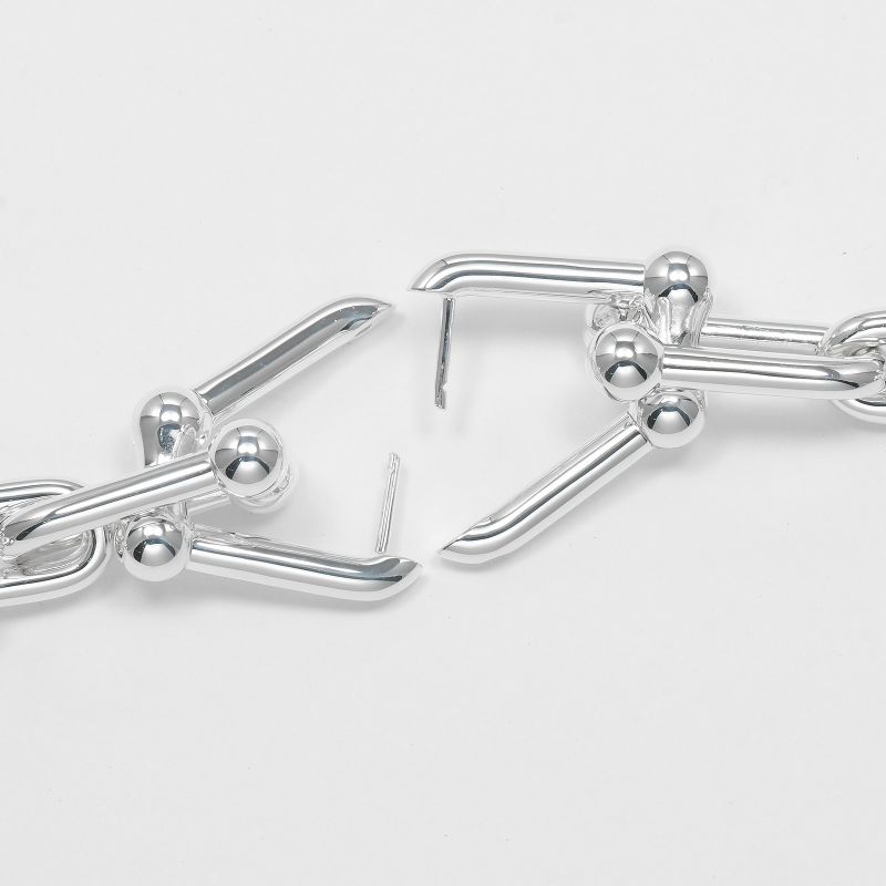 Tiffany & Co Hardware Graduated Links 925 Silver Ladies 22.3g Earrings