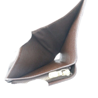 Louis Vuitton Compact Zip M61668 Damier Canvas Brown Ca1002 Women's Fold Wallet