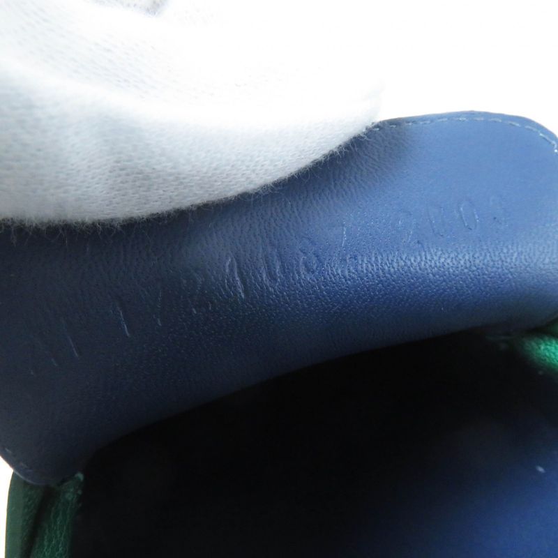 Hermes Moccasins Paris Constance Silver Hardware Leather Loafers Green 37 With