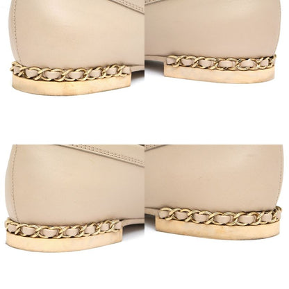 Chanel Loafers G35067 X53055 Oh875 Coco Mark Beige Gold Hardware Chain