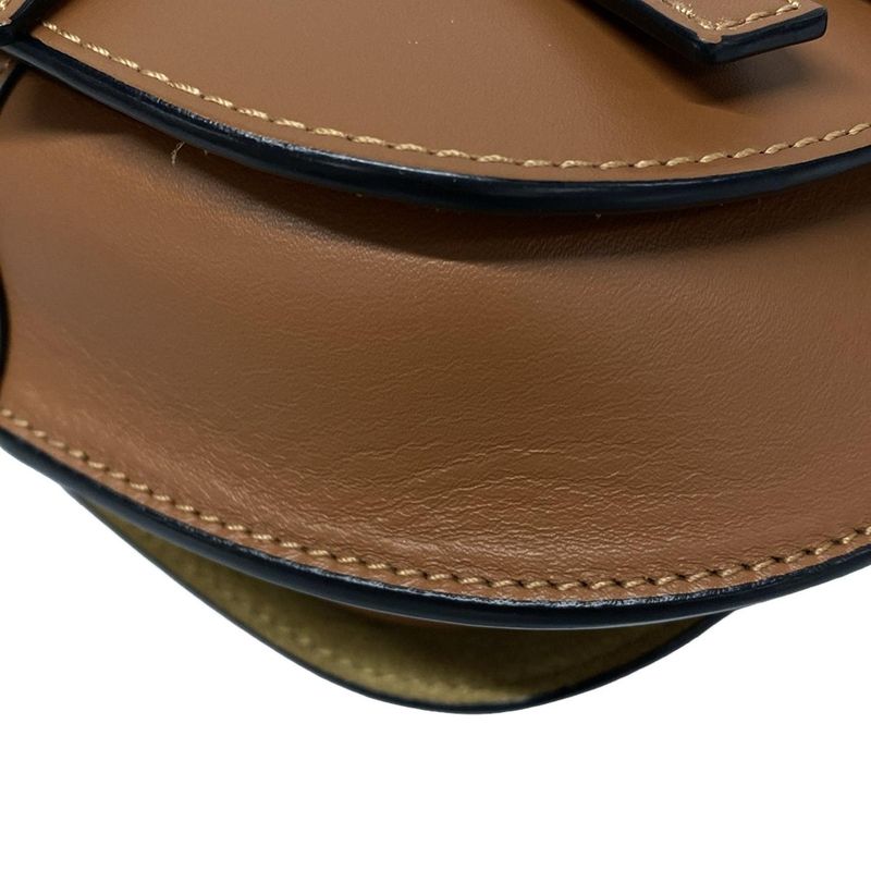 Loewe Shoulder Bag Gate Dual Bag Mini Brown Jacquard Strap Detachable