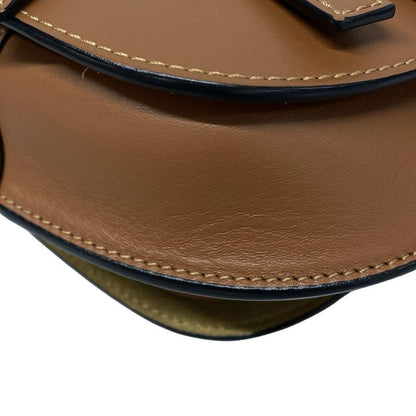 Loewe Shoulder Bag Gate Dual Bag Mini Brown Jacquard Strap Detachable