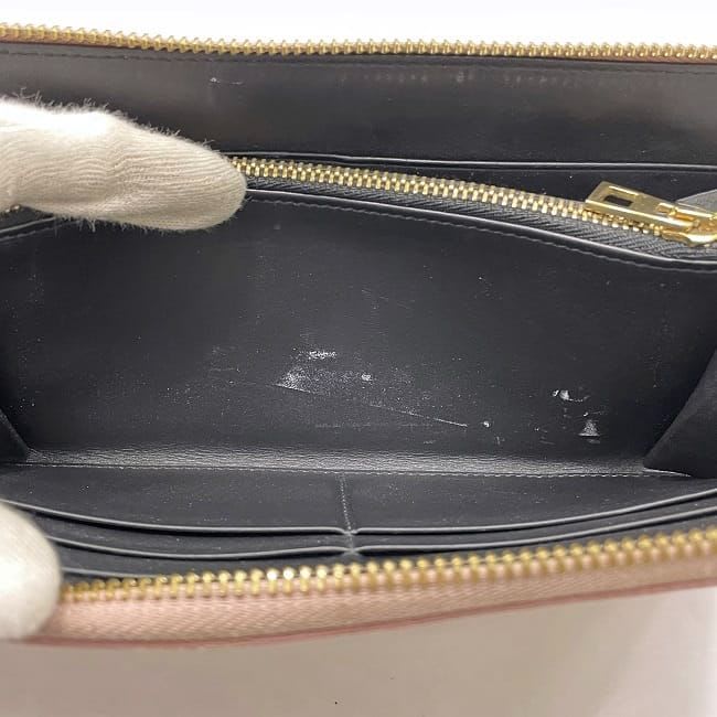 Loewe Round Zipper Long Wallet Pink Linen