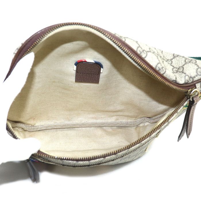 Gucci GG Supreme Courier Body Bag Beige 529711 Preowned Unisex
