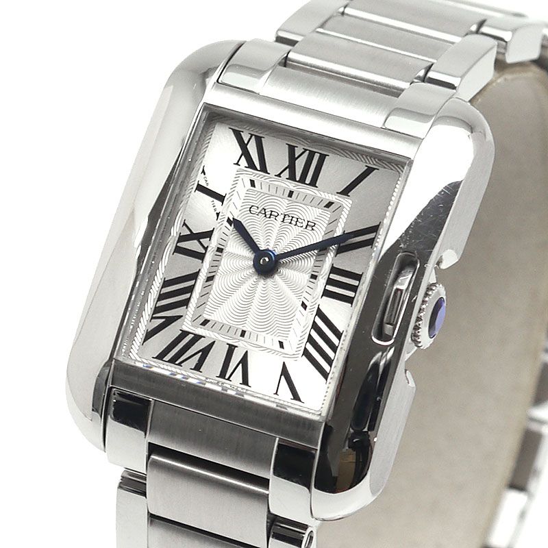 Cartier Tank Anglaise SM W5310022 Silver Dial Ladies
