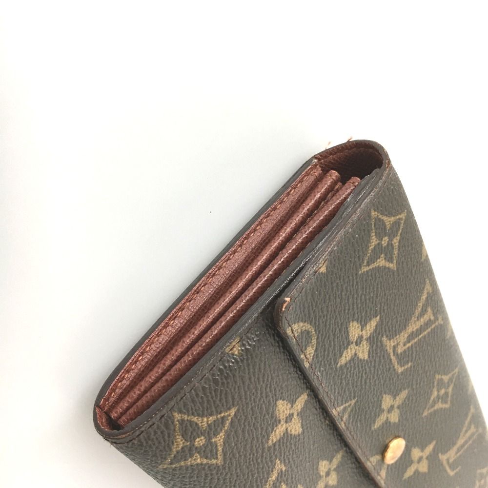 Louis Vuitton Monogram Pochette Portomone Credit Wallet Button Damaged M61726