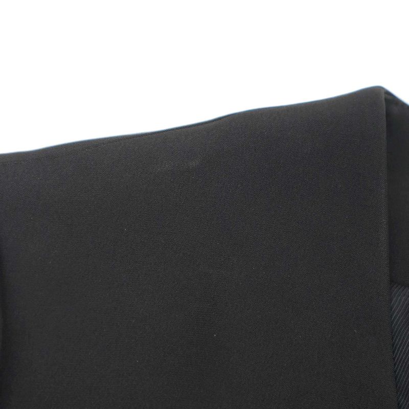 Fendi Leather Pockets Collarless Jacket Fj6359 N6f Black 44