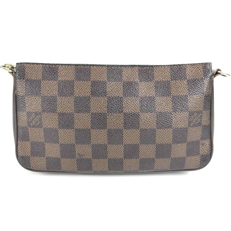Louis Vuitton Shoulder Bag Navona N51983 Damier Canvas Ebène Brown