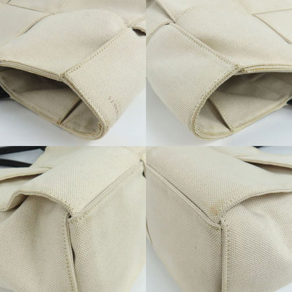 Bottega Veneta Arco Medium Tote Bag Intrecciato Beige White Canvas