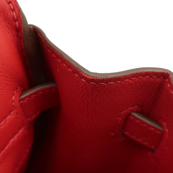 Hermes Handbag Birkin 25 Swift Vermilion Gold Hardware Never Used Red Stamped W