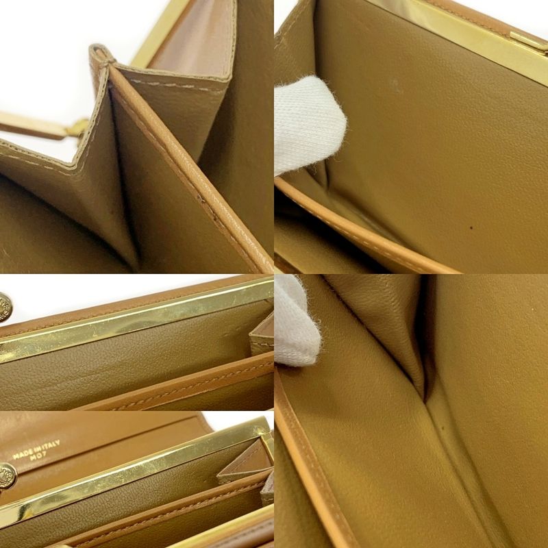 Celine PVC Leather Macadam Clasp Long Wallet Women Beige 366967 Long Wallet