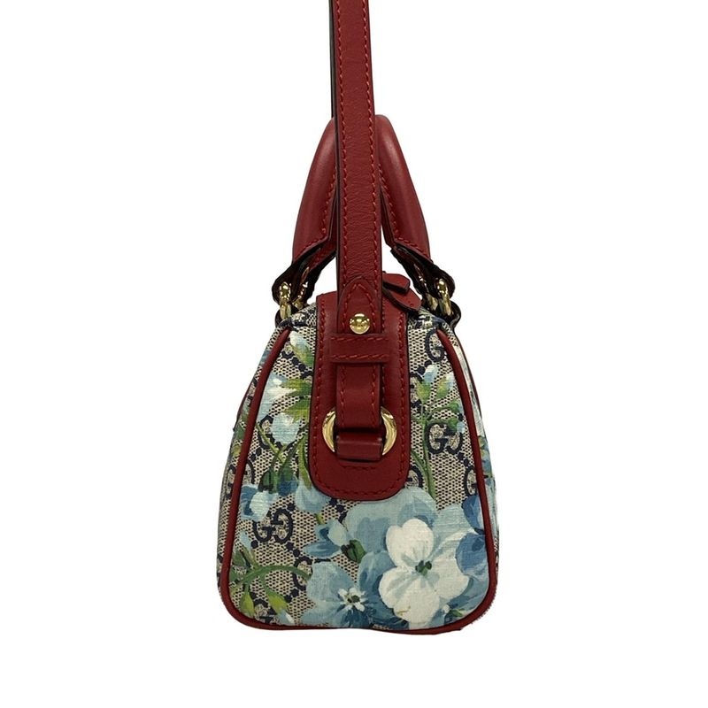 Gucci Handbag GG Blooms 546312 Navy×red×multi Leather