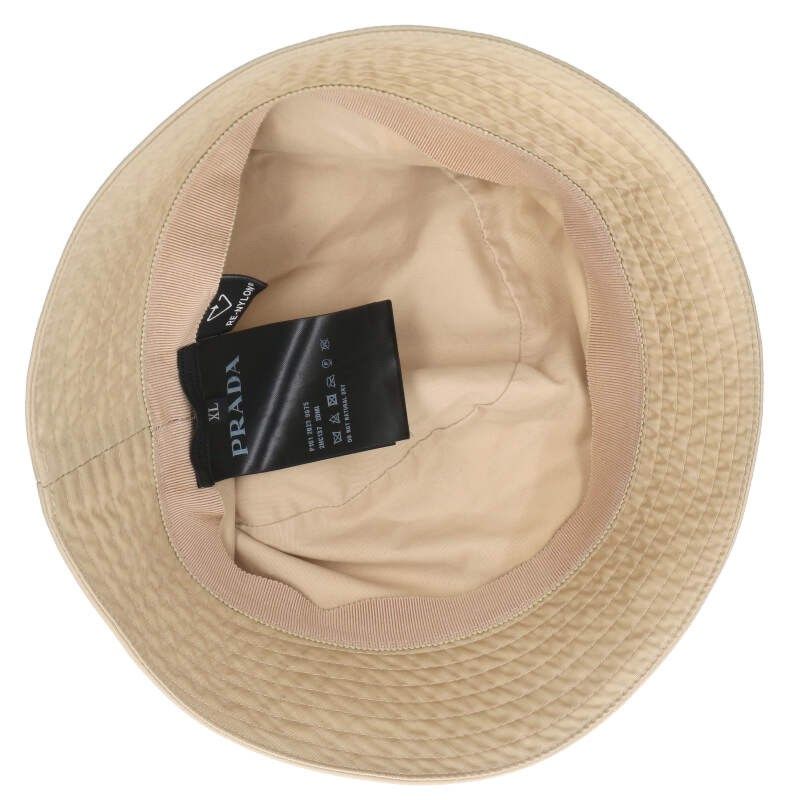 Prada 2hc137 Re-nylon Triangle Plate Nylon Bucket Hat Men's XL