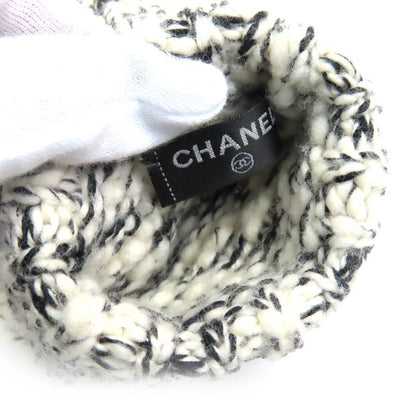 CHANEL P39194 Wool Cashmere Coco Rhinestone Knit Gloves Mittens