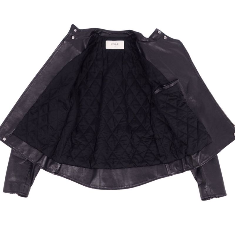 Celine Jacket Leather Jacket Biker Jacket