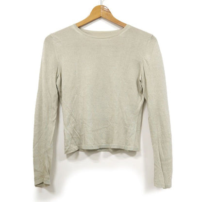 Hermes Silk Sweater Knit S Light Hand Beige