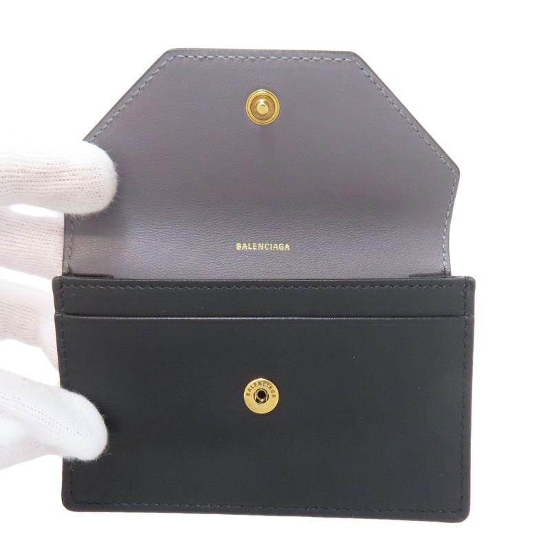 Balenciaga 750324 Envelope Business Card Holder Card Case Leather Women
