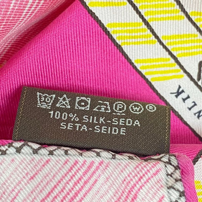 Hermes Carre 90 Scarf Silk Wash Favolie Du Faubourg Multicolor