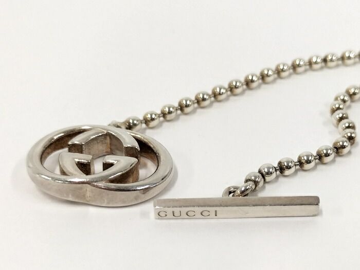 Gucci Interlocking G Necklace Sv925 Silver 216435