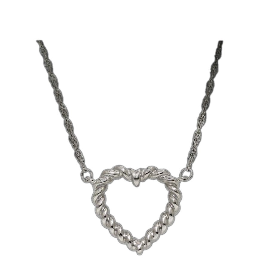 Tiffany & Co Twist Heart Necklace Silver Polished Ag