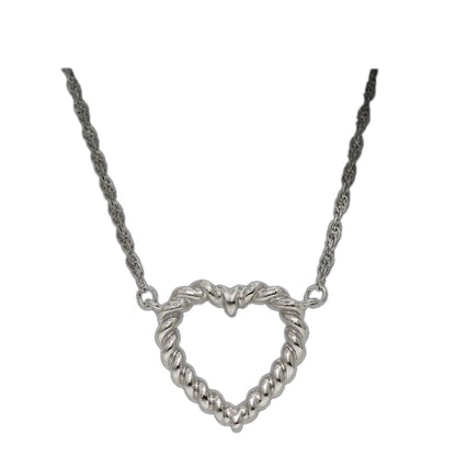 Tiffany & Co Twist Heart Necklace Silver Polished Ag