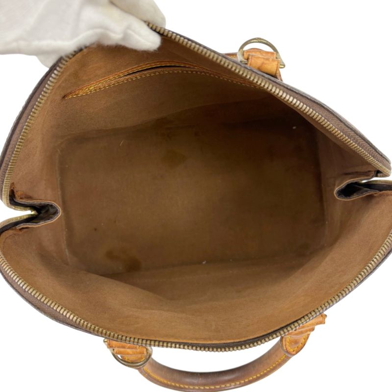 Louis Vuitton Alma PM Monogram Leather Handbag Brown Mini Tote Bag