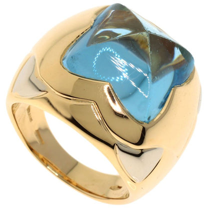 Bvlgari Bulgari Piramide Blue Topaz Ring - 18K Yellow Gold Ladies
