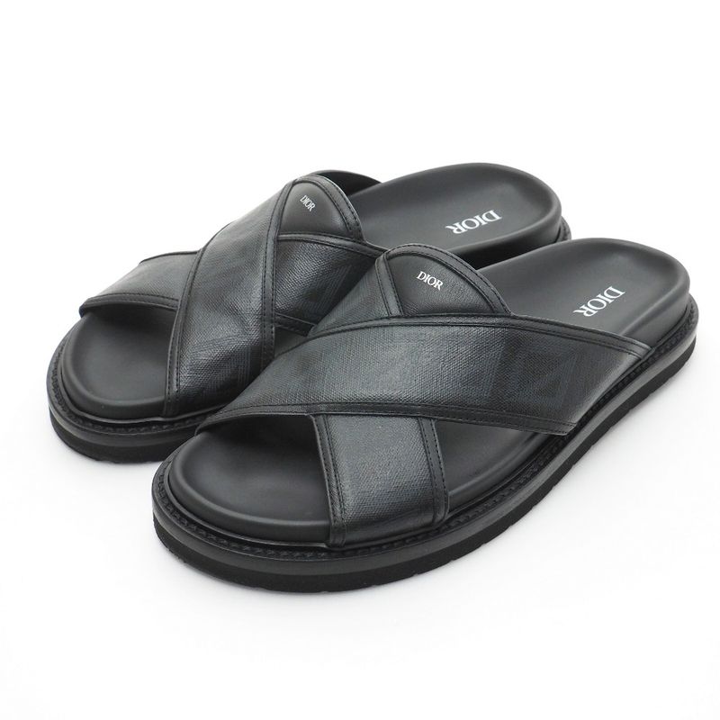 DIOR Homme Dior Homme Sandals Size 42 Oblique Logo Slides Shower Sandals