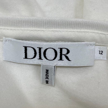 Dior Logo Cannage Embroidery Cotton Short Sleeve T-Shirt Kids Size 12 White