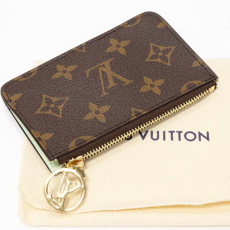 Louis Vuitton Coin Case Fragment Case With Card Case Monogram Green Porte
