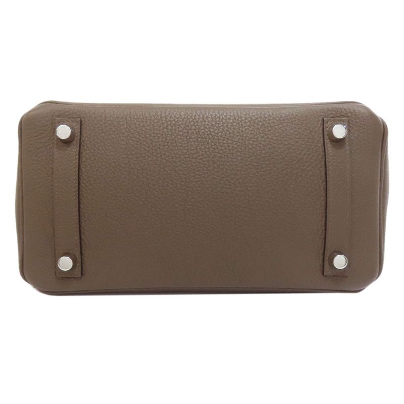 Hermes Birkin 25 Silver Hardware Handbag Togo Women