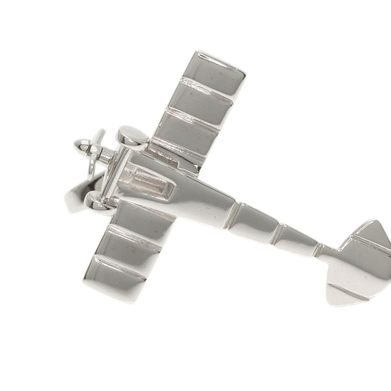 Cartier Airplane Charm Pendant Top 18K White Gold Ladies