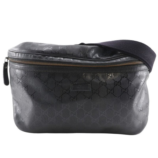 Gucci Belt Bag Medium GG Imprime Body Bag 211110 PVC Black Men's Waist Bag