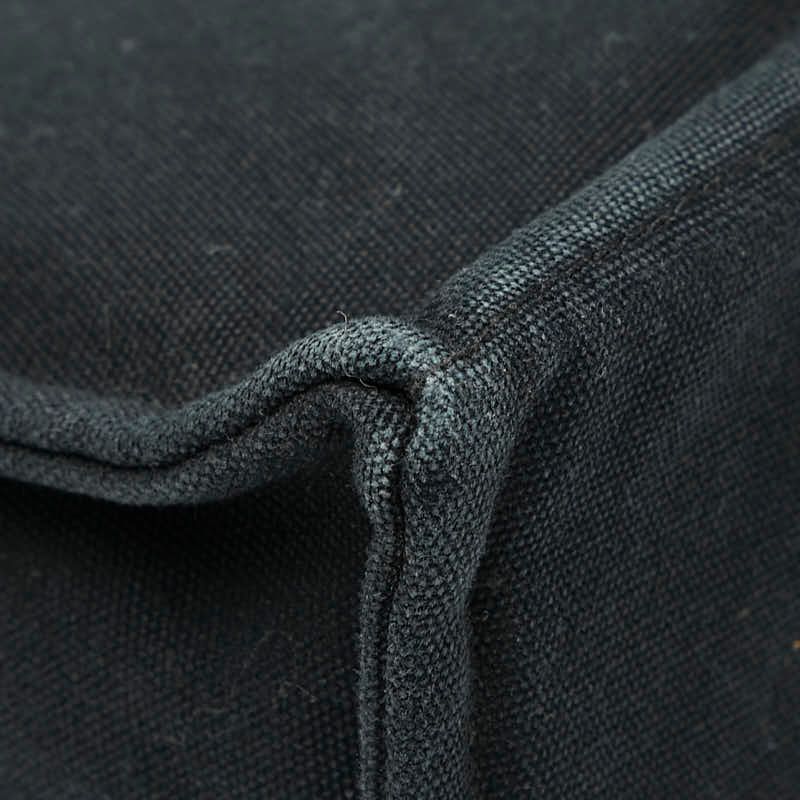 Hermes Fourre Tout Tote PM Tote Handbag Black Gray Canvas Women Hermes