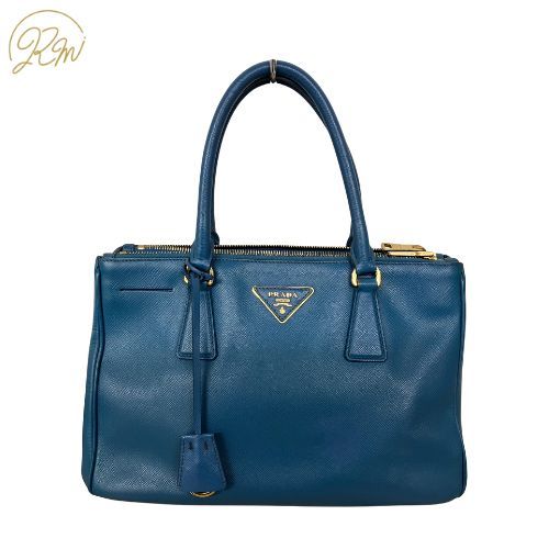 Prada Handbag Saffiano Leather Saffiano Leather Galleria Blue