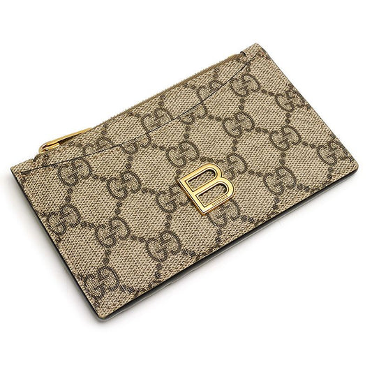 Gucci X Balenciaga Gucci X Balenciaga Zip Card Case 681701 GG Supreme Coin