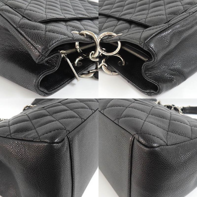 Chanel GST Tote A50995 Shoulder Bag Black Caviar Skin Svhardware 11th